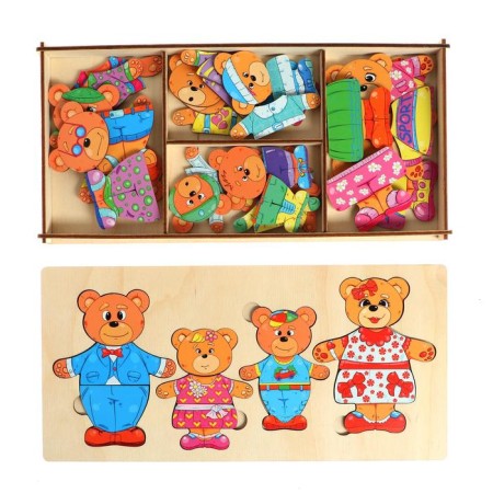 Designer-perforation "Family of Brown Bears"-1