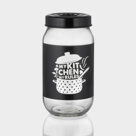 Glass Bank for bulk products "Kitchen", 1 liter