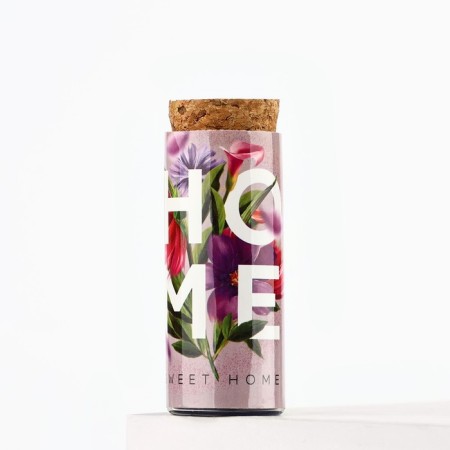 Candle in the “Home” flask, lavender, height 8 cm-1