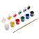 Fabric paint, set of 6 colors x 5 ml, ray, water -based acrylic, with a brush
