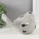 Pigger Ceramics "Gray Sparrows" 18.8 11.9x13 cm