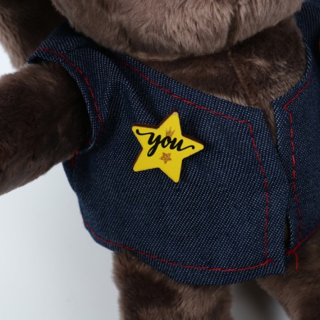 Soft toy "Baby LU in the vest", hare, 25 cm-4