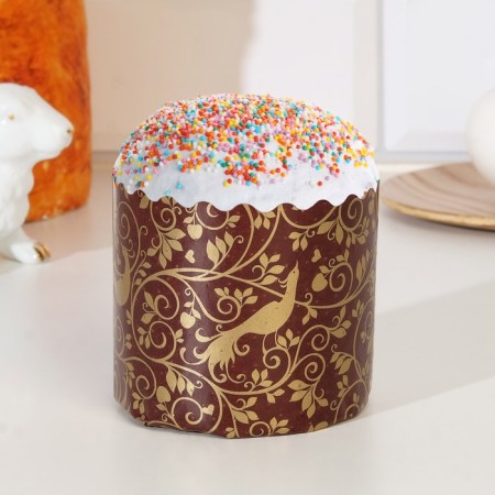 Paper form for cupcake, Maffin and Kulich "Paradise Garden" 70x60mm (packing 2000 pcs)