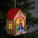Christmas tree toy "House with the Snow Maiden", from batteries, glow warm white