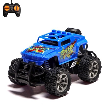 Radio -controlled jeep "Cross", works on the battery, the color of the blue