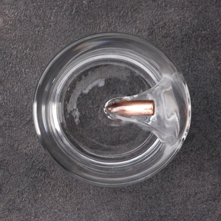 The glass "impenetrable. Ground", for whiskey, emblem with a bullet, 250 ml-2