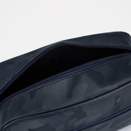 Lightning cosmetic bag, external pocket, blue color-2