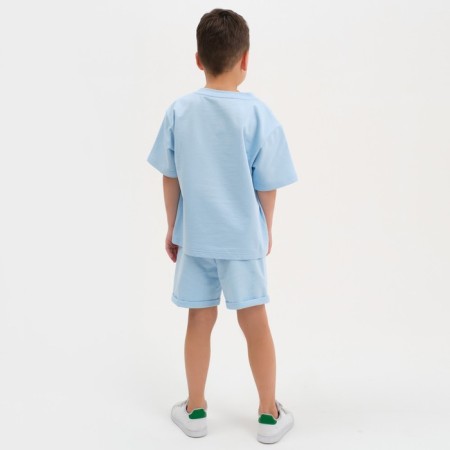 Kit for children (T-shirt, shorts) KAFTAN "BASIC Line" Size 32 (110-116), Blue color-7
