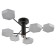 Chandelier 1318/6wt LED 144W 3000-6000K White 71x65x25 cm Bayerlux