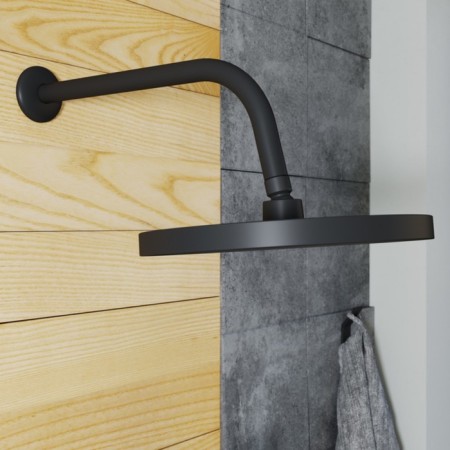 Shower watering can Iddis spahome spa26bpi64, upper, round, d = 260 mm, ABS plastic, black-6