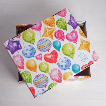 Gift folding box, packaging, “bright balls”, 31 x 25.5 x 16 cm-3