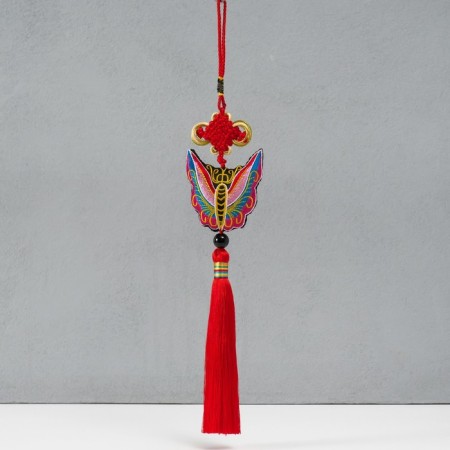 Suspension Textile "Butterfly" red 2x6.5x27 cm