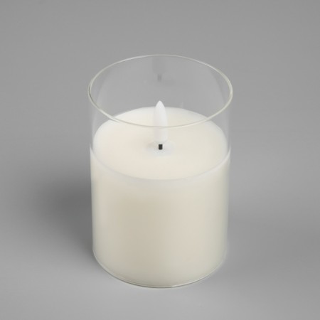 LED candle white, 7.5 × 10 × 7.5 cm, wax, plastic, batteries AAAX3 (not in the kit), glow warm white-3