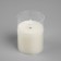 LED candle white, 7.5 × 10 × 7.5 cm, wax, plastic, batteries AAAX3 (not in the kit), glow warm white