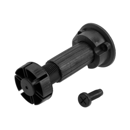 The support is furniture, adjustable, with a clip, 100 mm, black, 4 pcs.-6
