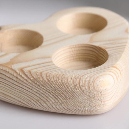 Silent Wooden under 3 candles "Heart", array, 12.5 × 12 × 3 cm-2