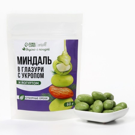 Almonds in chocolate glaze with dill and yogurt, 60 g.-1