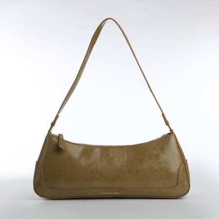 Bag Women's Baget with a zipper, khaki color
