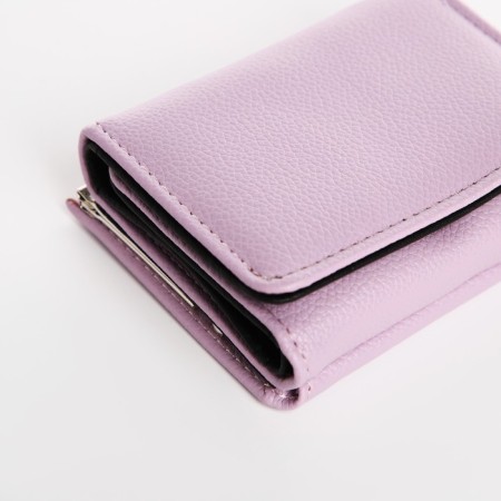 Women's wallet on the button, lilac color-2