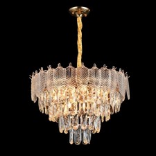 Crystal chandelier Gerhort G21143/16GD+CL, 16x40W, E14, 98x60x60 cm, gold color
