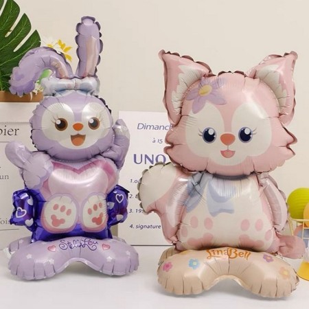 Foil ball 24 "Bunny", a figure on a stand, under the air-1