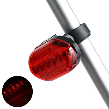Rear bicycle, waterproof bicycle, 5 diodes, 7 modes, 2AAA