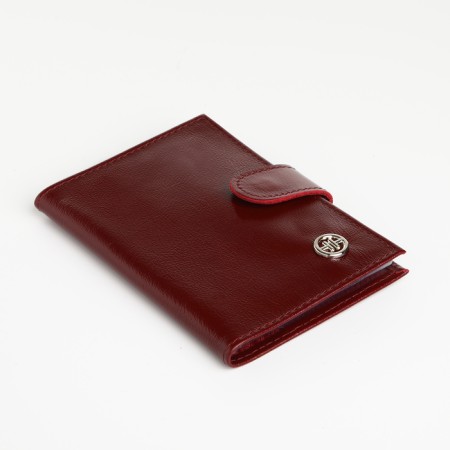 Cover for auto documents on the button, Textura, burgundy color-2