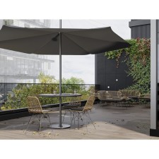 Vetle Flat chair 420 × 560 × 810 mm, artificial rattan, beige color / black