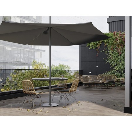 Vetle Flat chair 420 × 560 × 810 mm, artificial rattan, beige color / black