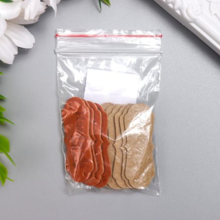 Handmade tag, skin, brown 1.5x4 cm-3