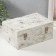 Casket wood to the leatherette "stone" 24x16x10.3 cm
