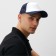 Baseball cap with minaku grid, dark blue color, size 56-58