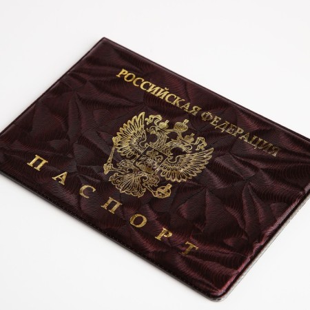 Cover for passport, burgundy color-2