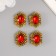Decor for creativity Metal buckle "Crystal in flowers" 2.5x2.3x1 cm