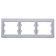 Frame Se Glossa, 3 posts, white, GSL000103