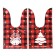 Polyethylene gift package with ears "Red Cage", 13 x 23 cm