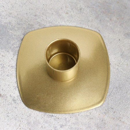 Square Square Metal for one candle, 7x3 cm, gold-2