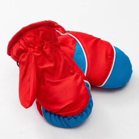 Winter children's mittens minku, color red/blue, rr 15 (16 cm)-1
