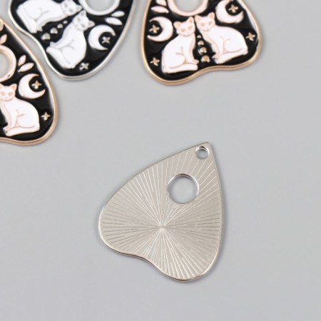 Decor for creativity Metal "Lunar cats" enamel mix 2.6x2.3 cm-2