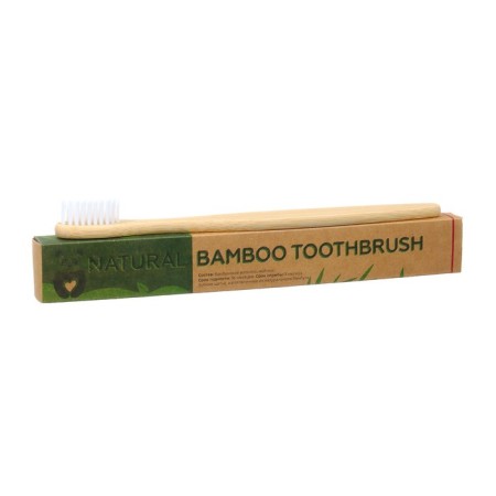 Bamboo denture hard in the box, white