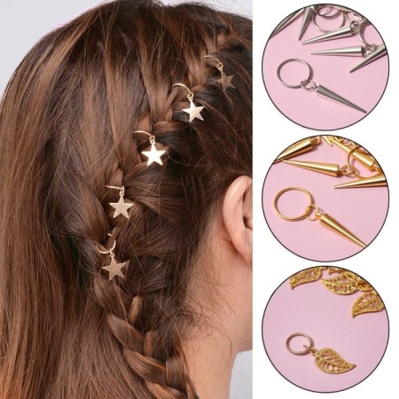 Hair piercing "Klin", 4.1 × 1.3 cm, 10 pcs, silver color-3