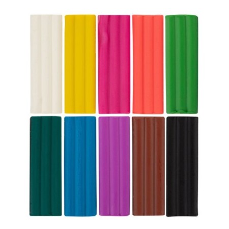 Soft plasticine (wax) ZHK "Flower", 10 colors, 150 g, with stack, 3241784-1