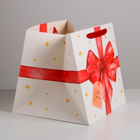 Square gift package, packaging, “For You”, 30 x 30 x 30 cm-2