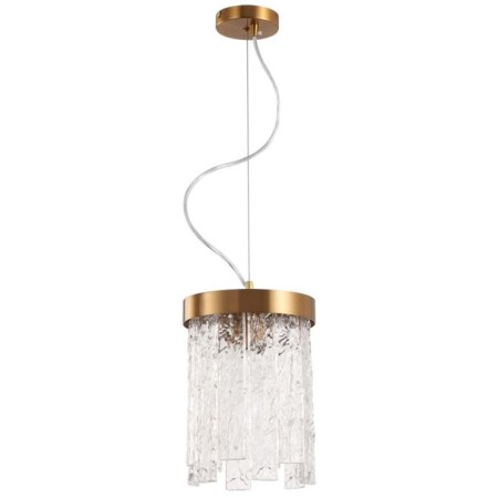 Suspended Frostyle 2XE14 40W lamp, size 20x20x31-70 cm, bronze color