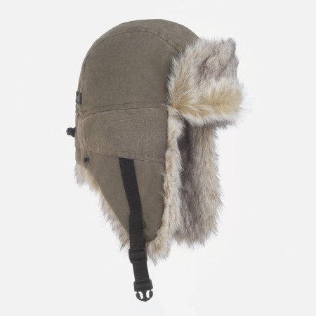 Hat ear "Yukon" fabric - Finland, lining - Polar Fleece 180 gr/m2, khaki, p. 58-60-1