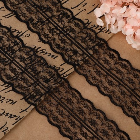 Capricon lace, 45 mm × 10 ± 1 m, black color-1