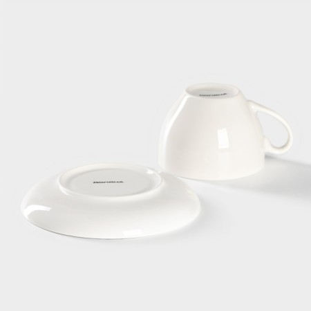 Tea steam porcelain share "Lavender", 2 items: a cup 250 ml, a saucer d = 15 cm, white color-3