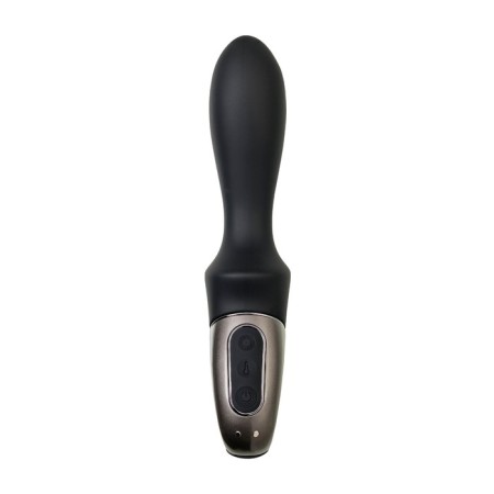 Unrealistic vibrator Satiffyer Heat Climax, 20.5 cm, silicone, black color-1
