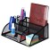 Chancellery stand, 5 departments, mesh, metal, black