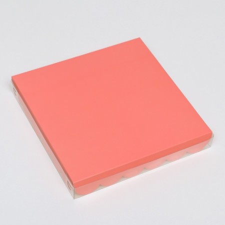 Box for cookies, pink, 21 x 21 x 3 cm-2